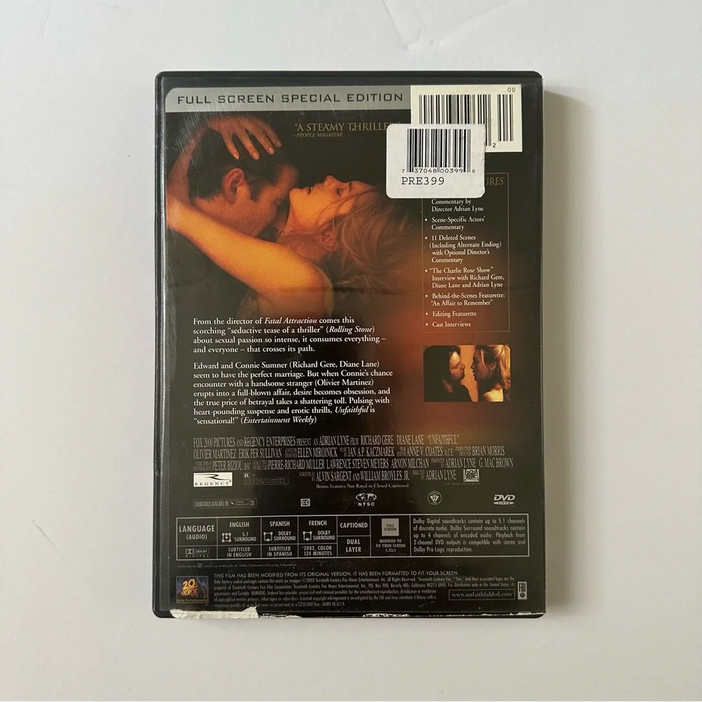 Unfaithful DVD - Picture 2 of 3